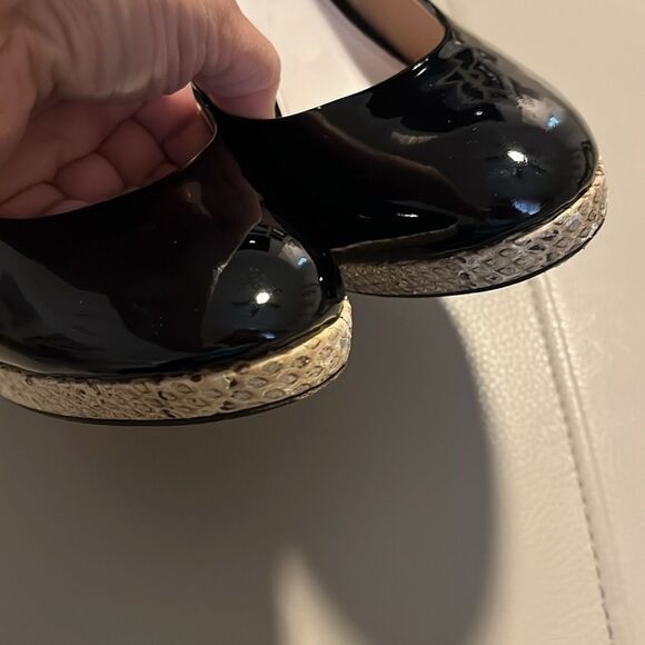 Chloé Black patent leather animal print high heels EUSz 39 US‎ 9 Snake Python - Picture 9 of 17